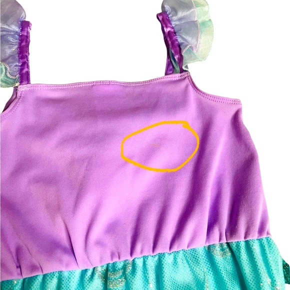 Disney Store Ariel Costume Dress Singing Little Mermaid Songs size 5/6 and Wig - Picture 8 of 15